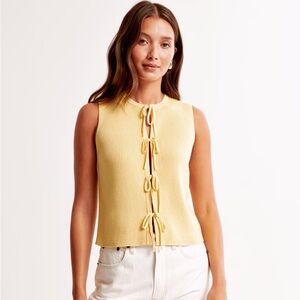 Abercrombie Tie Front Sweater Tank Vest